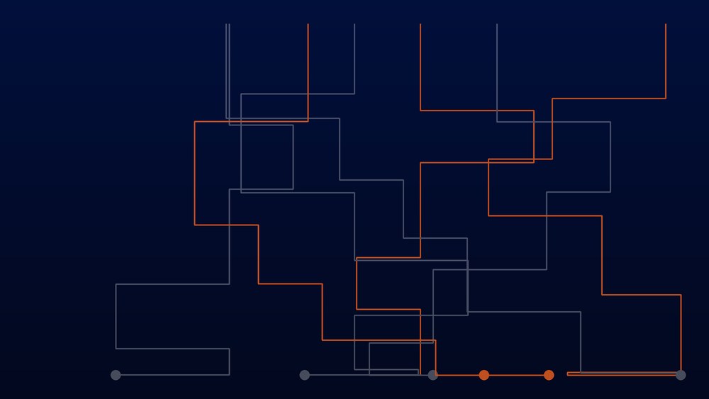 Cover art: circuit-like traces running down a dark field